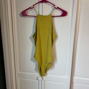 Forever 21 Yellow green Ribbed Knit Top